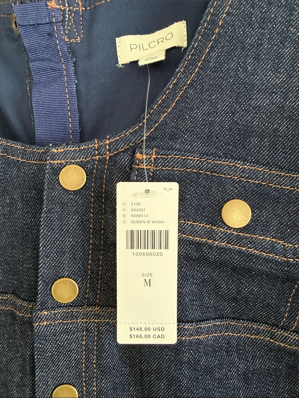 Pilcro Dark Blue Denim Mini Dress - Picture 4 of 4